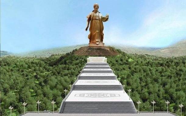 Türkmenistan Milli Şairi Firaki'nin Anıtı İnşa Ediliyor
